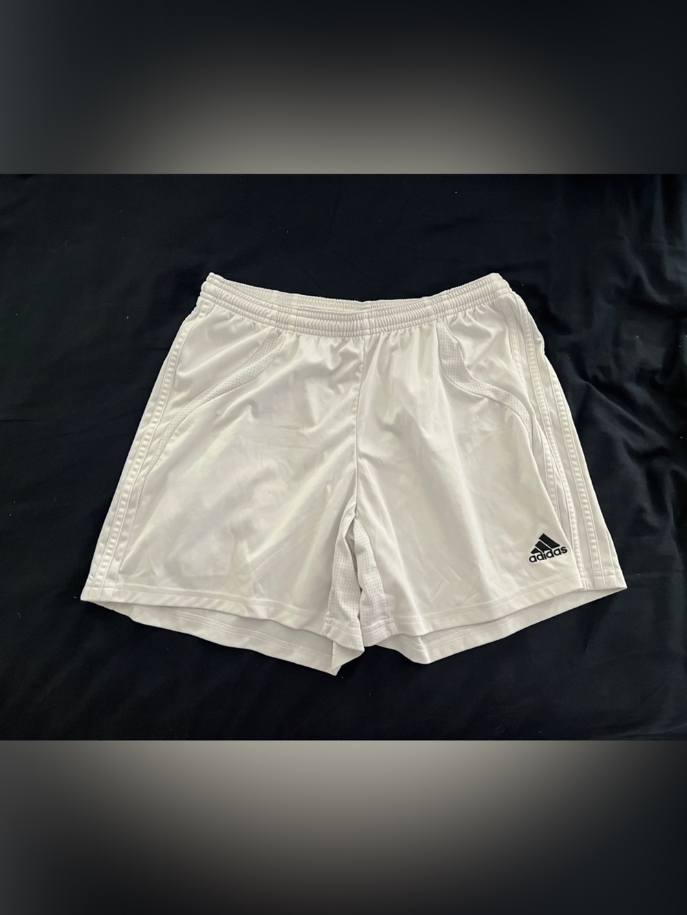 adidas White Women's Athletic Shorts with Logo